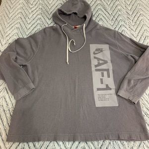 Nike Sportswear Mens Size XXL Gray Long Sleeve Thermal Hoodie